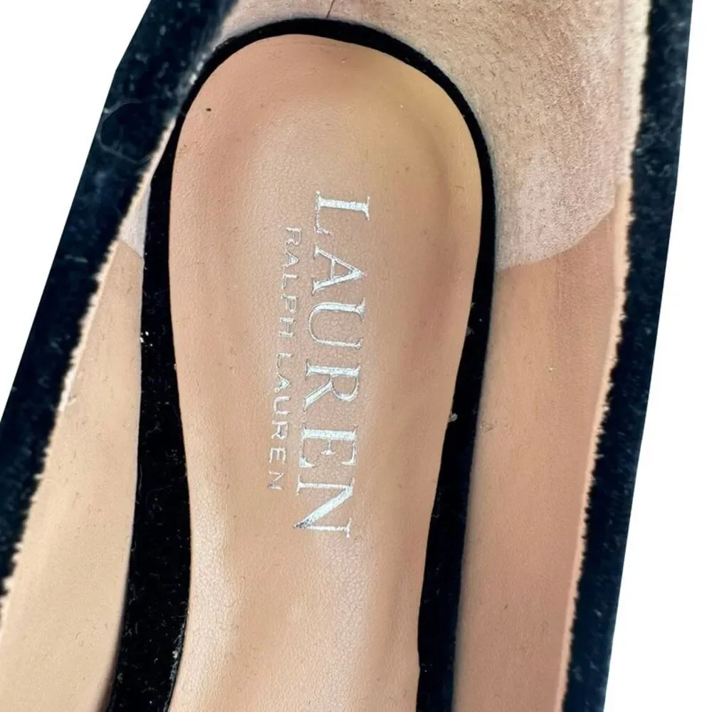Lauren Ralph Lauren Lilah Ballet Flats in Black Velvet